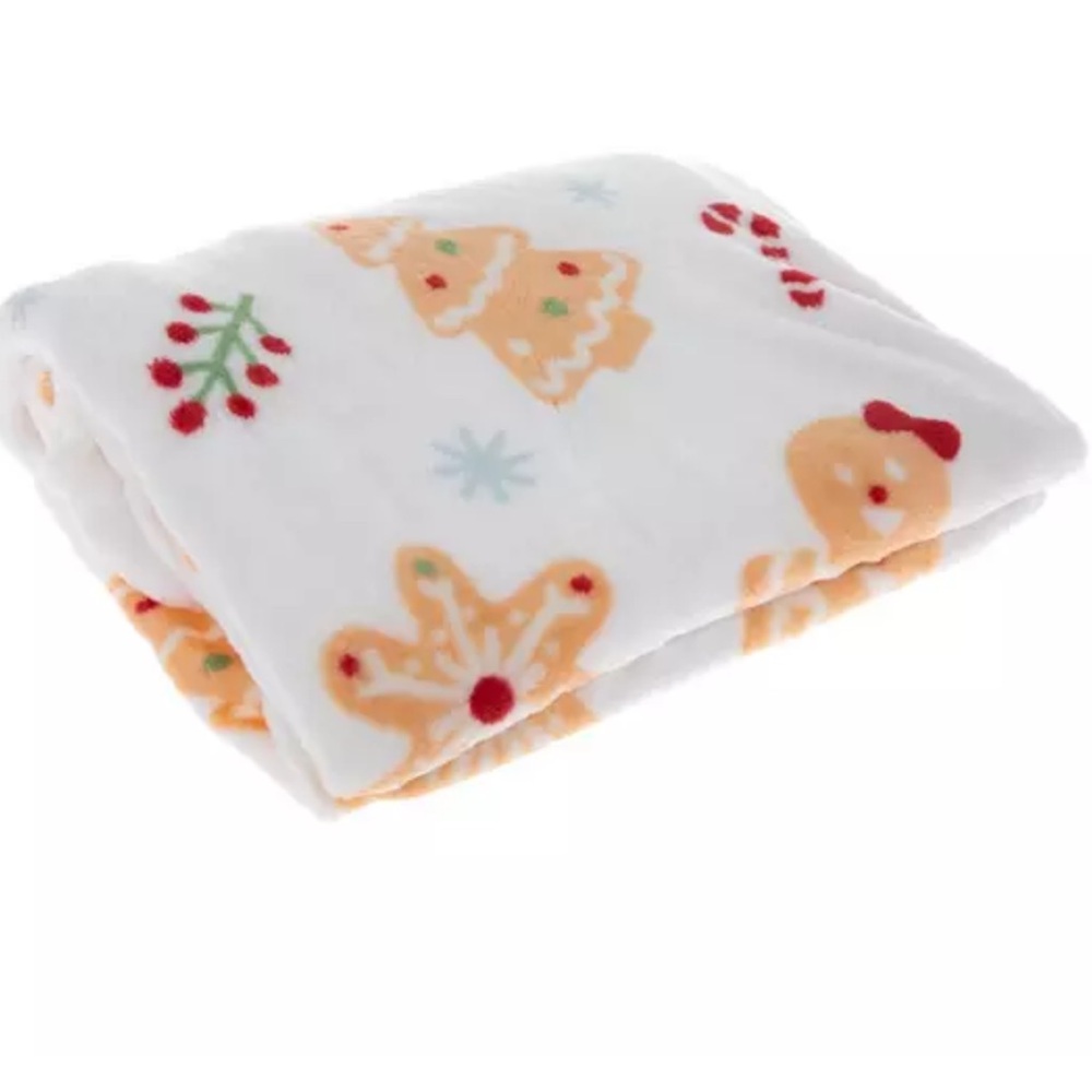 Gingerbread Cookies Throw Blanket - New - 50 x 60